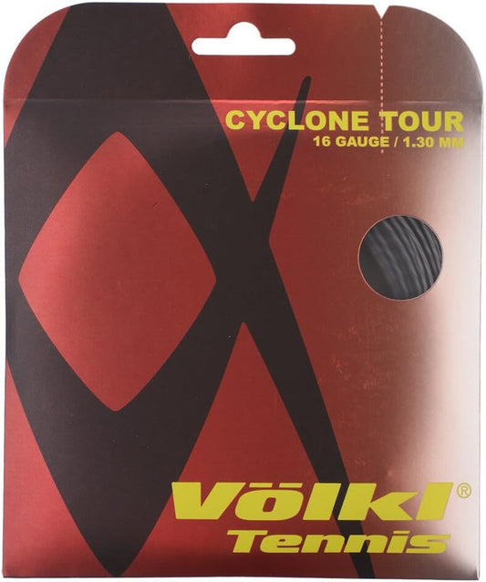 1 Pack Volkl Cyclone Tour 16g/1.30mm Tennis Racquet Strings - Anthracite-0