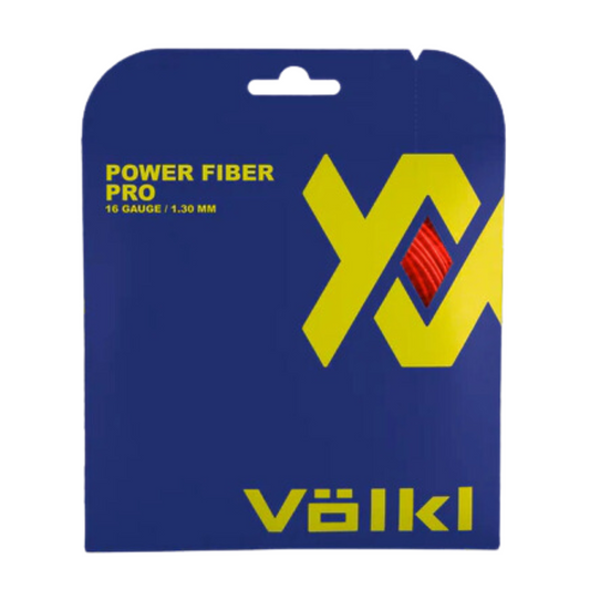 Volkl Power Fiber Pro- Lava 16g/1.30mm Tennis String - 12 M Set-0