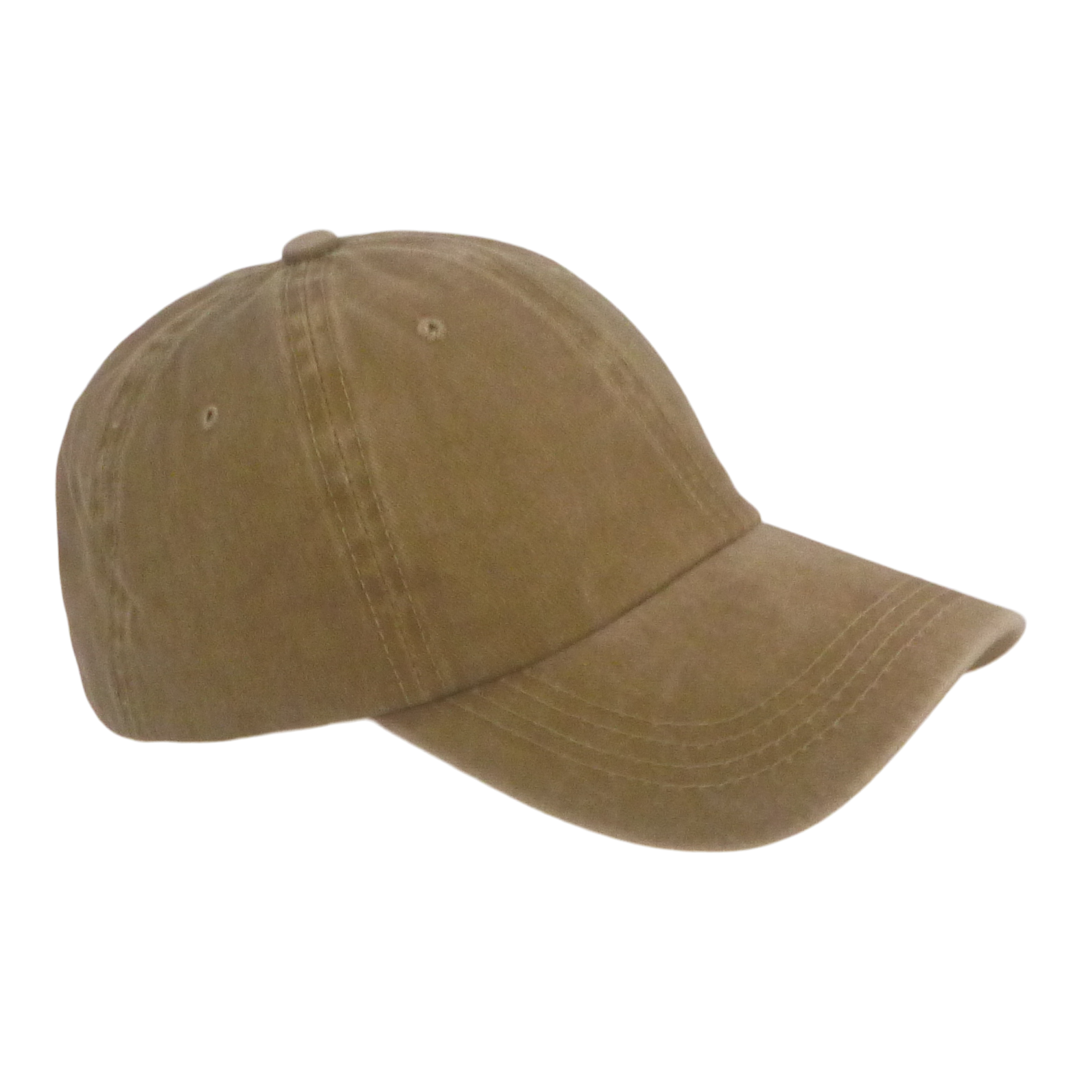 BSTC 6-Panel Baseball Cap, Distressed Cotton, Tan-0