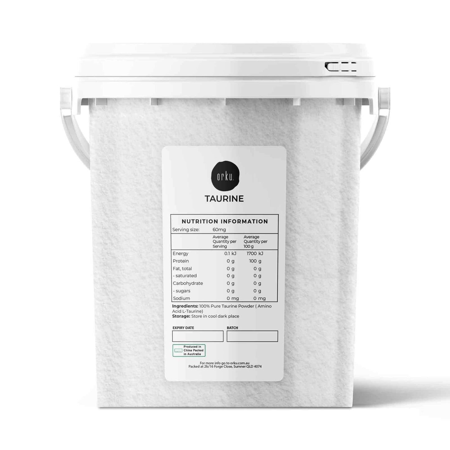 Taurine Powder Tub - Pure Amino Acid L-Taurine Vitamin Supplement Bulk-5