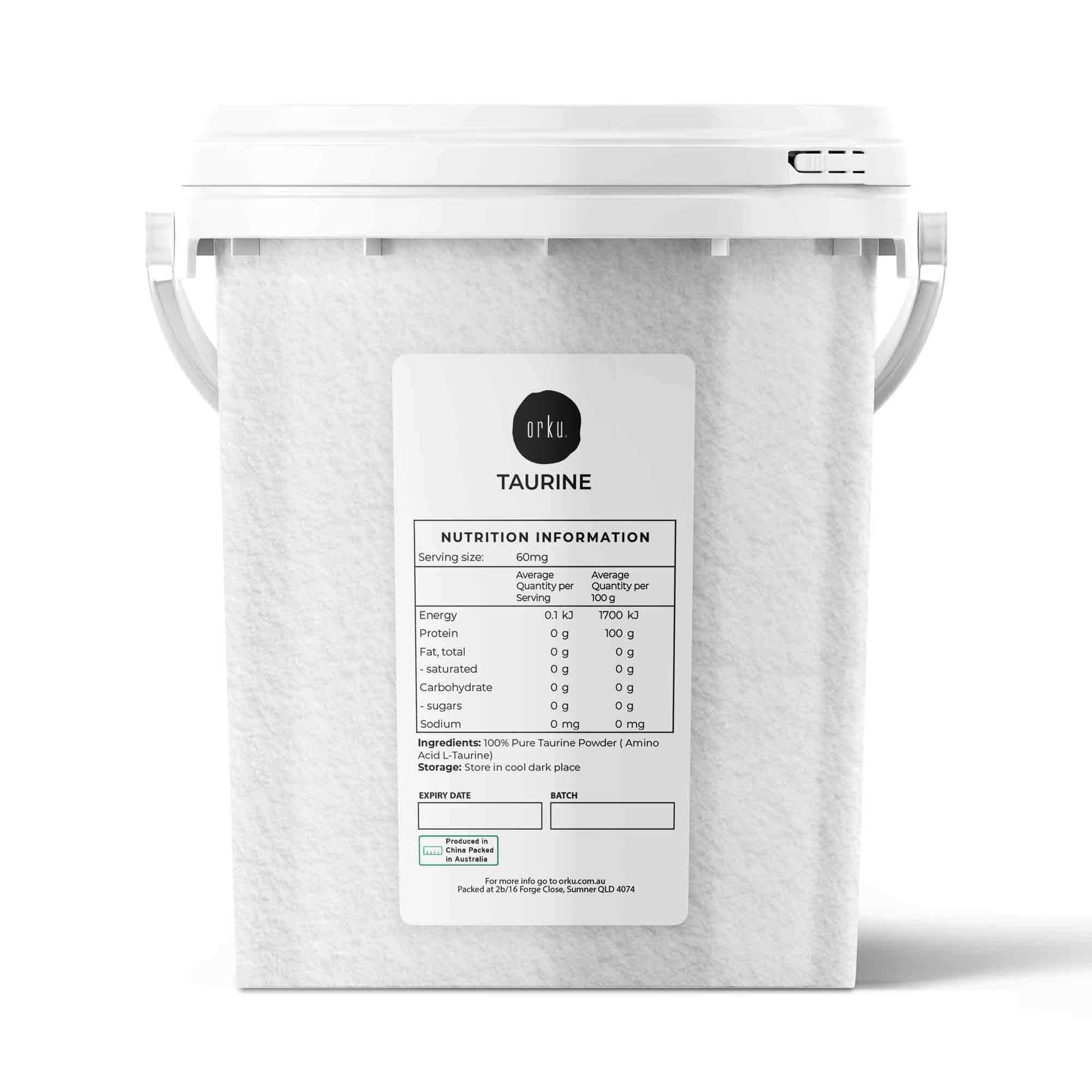 Taurine Powder Tub - Pure Amino Acid L-Taurine Vitamin Supplement Bulk-5