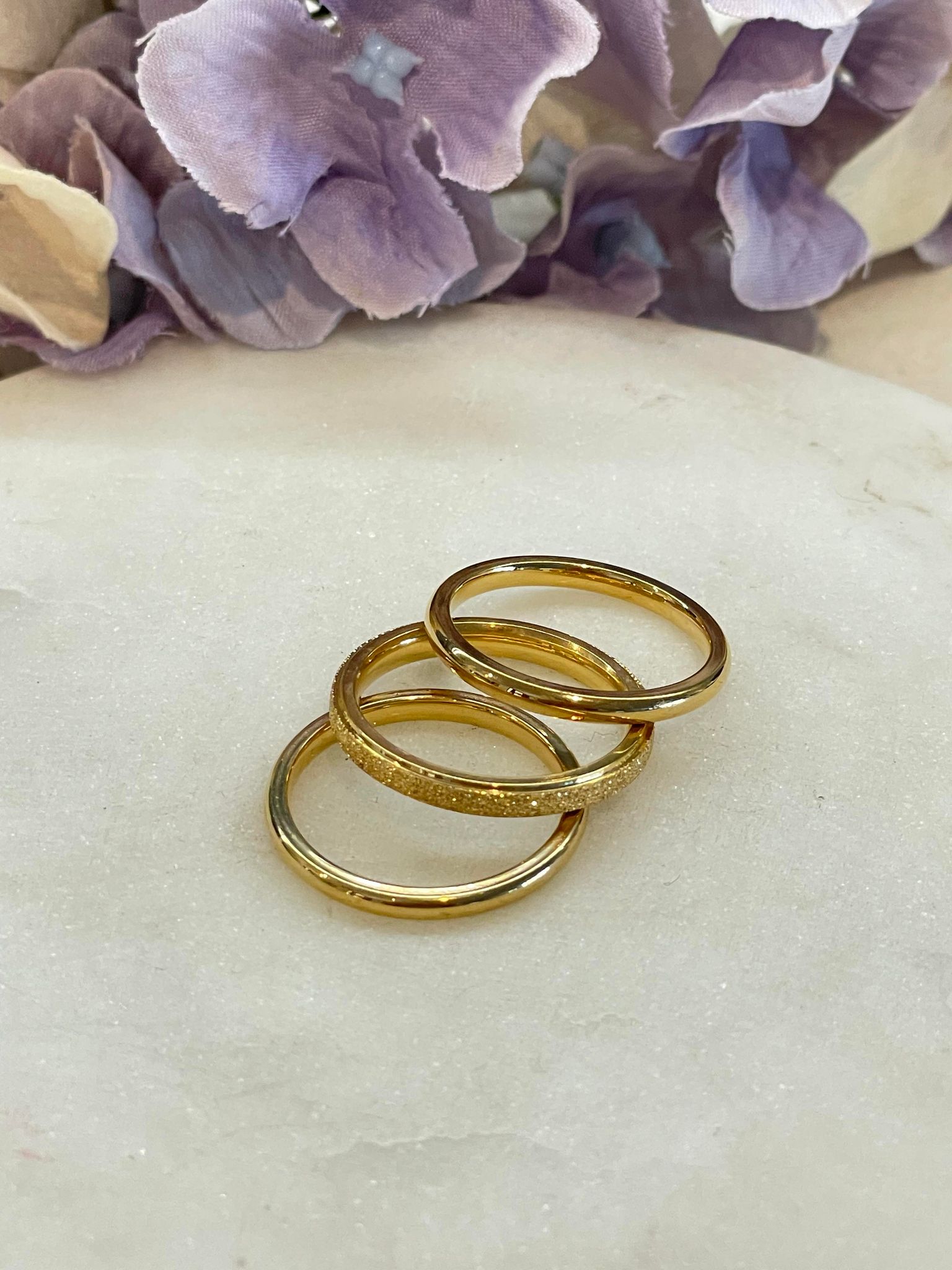 Three is better than one gold rings - size 7 – Tarnish Proof Jewellery-1