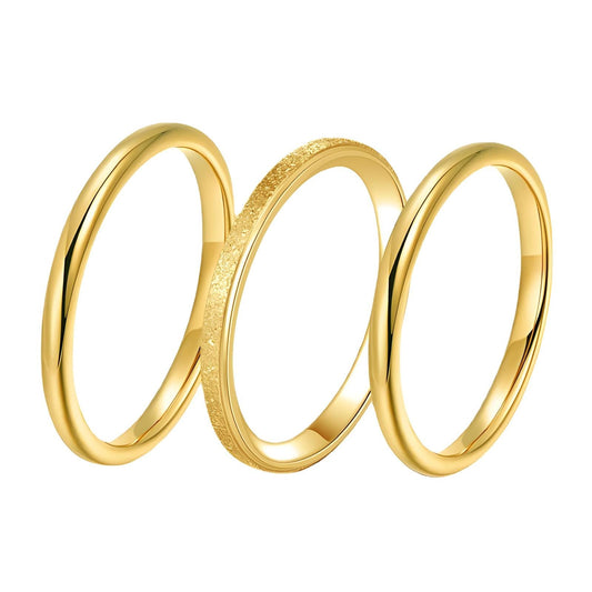 Three is better than one gold rings - size 7 – Tarnish Proof Jewellery-0
