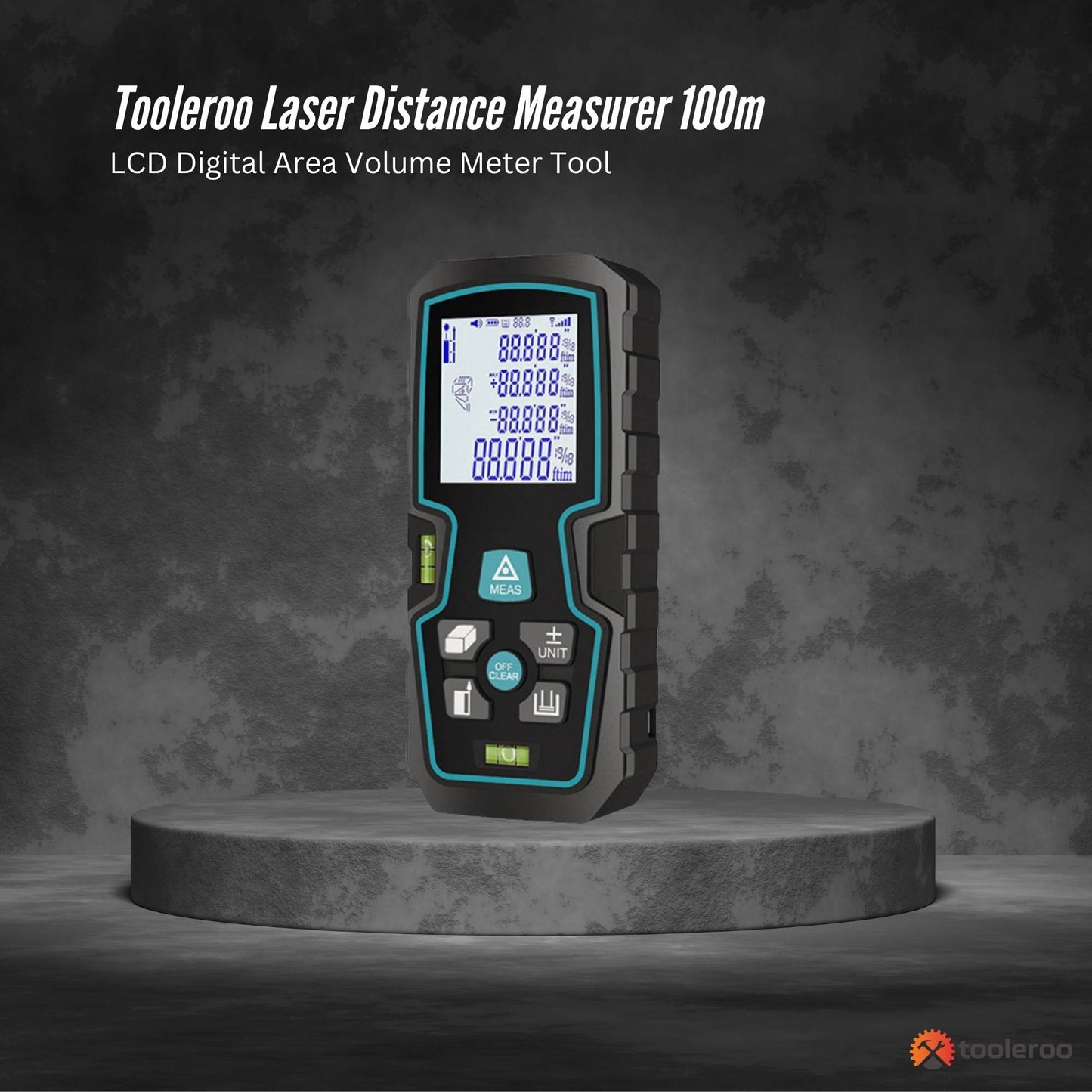 Tooleroo 100m Digital Laser Distance Measurer - LCD Area Volume Meter Tool-1