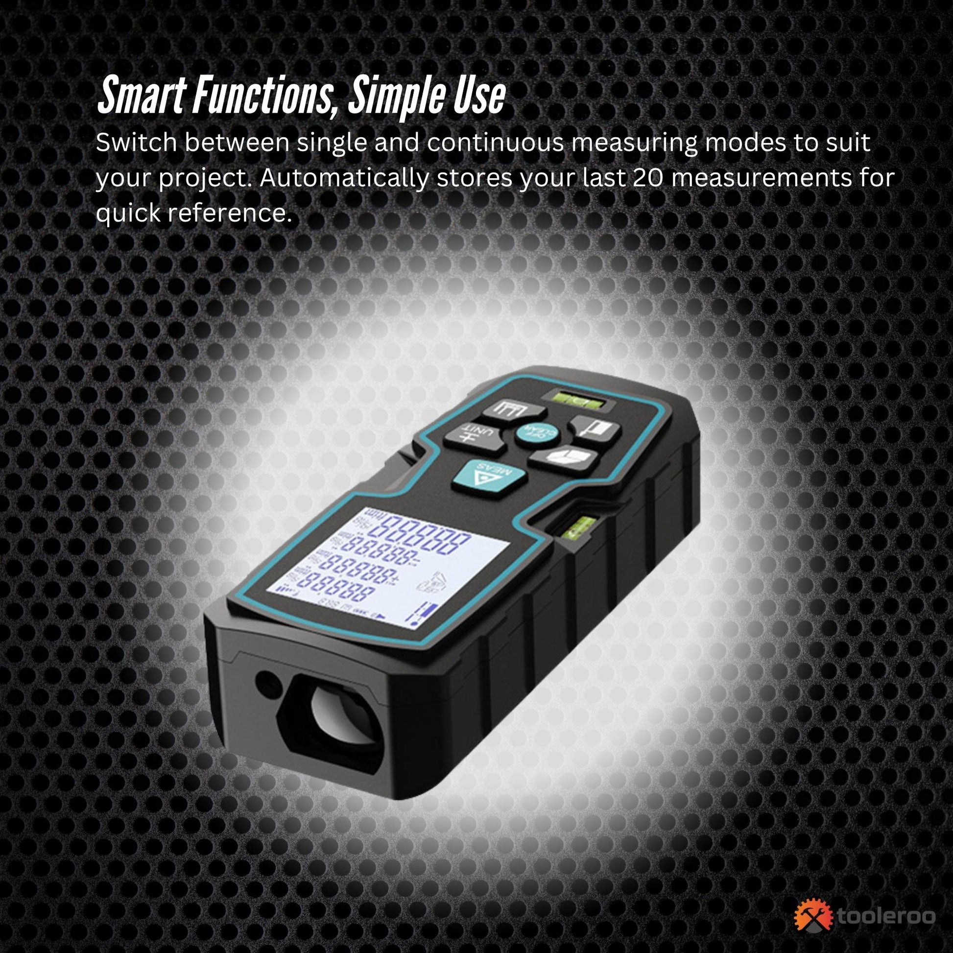 Tooleroo 100m Digital Laser Distance Measurer - LCD Area Volume Meter Tool-3