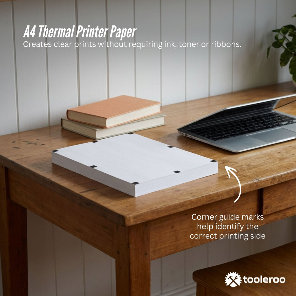 Tooleroo 20x 100 Sheet Pack A4 Thermal Printer Paper White - BPA Free Bulk-1