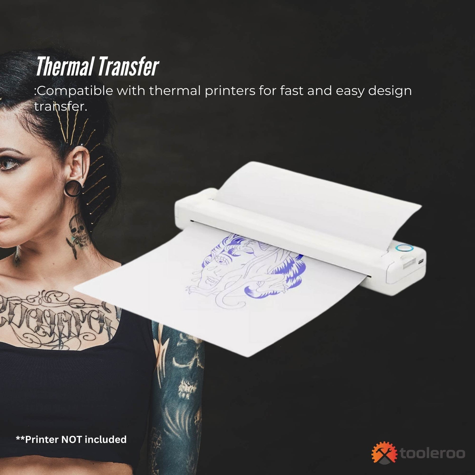 Tooleroo 50x Sheets A4 Tattoo Thermal Paper - for Professional Stencil Transfer-3