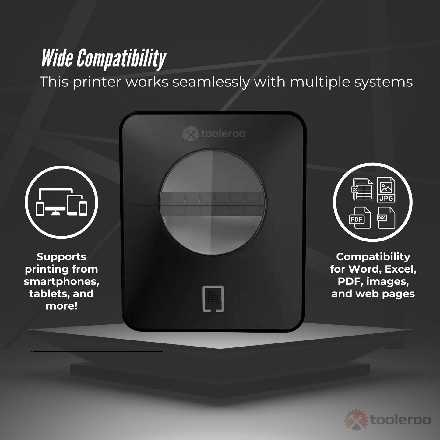 Tooleroo Bluetooth Thermal Label Printer - USB POS Receipt Shipping Printing-3