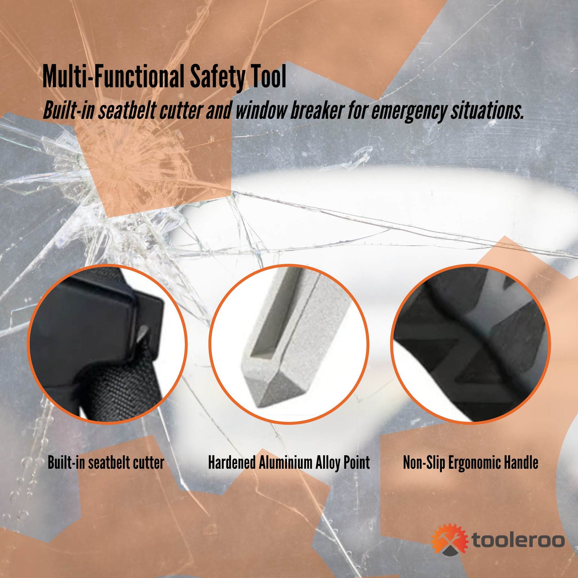 Tooleroo Car Cane Handle 3-in-1 Handy Grip - Lightweight Portable Mobility Tool-3