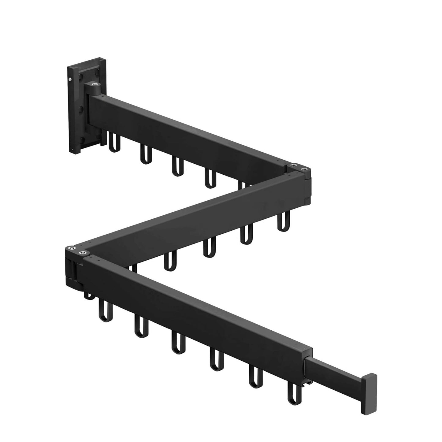 Tooleroo Clothes Drying Rack Tri-Fold Wall-Mount Space-Saving Laundry Hanger-0