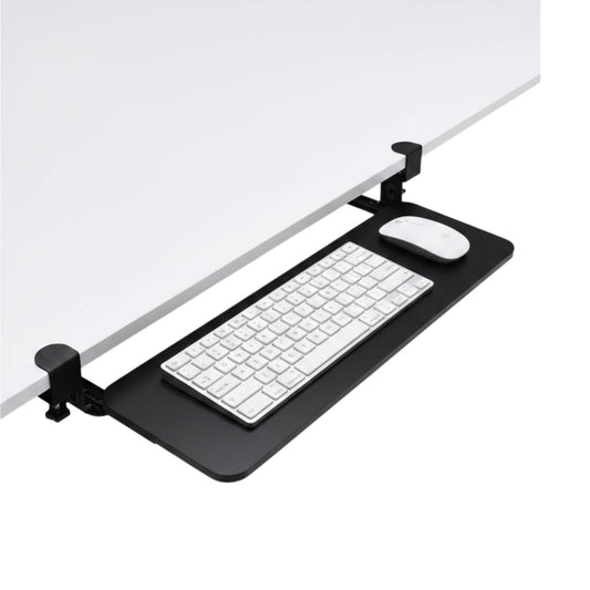Tooleroo Computer Keyboard Tray Under Desk Clamp On Pull Out 65cm - Black-0