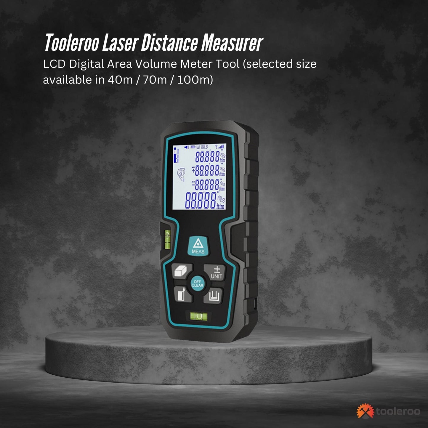 Tooleroo Digital Laser Distance Measurer - LCD Area Volume Meter Tool-1