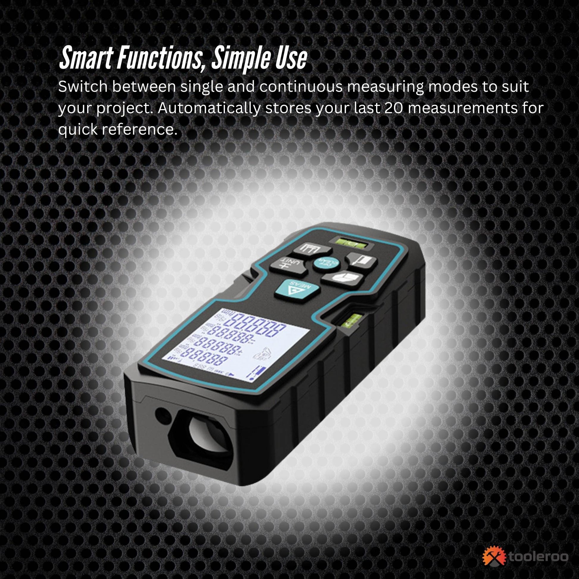 Tooleroo Digital Laser Distance Measurer - LCD Area Volume Meter Tool-3