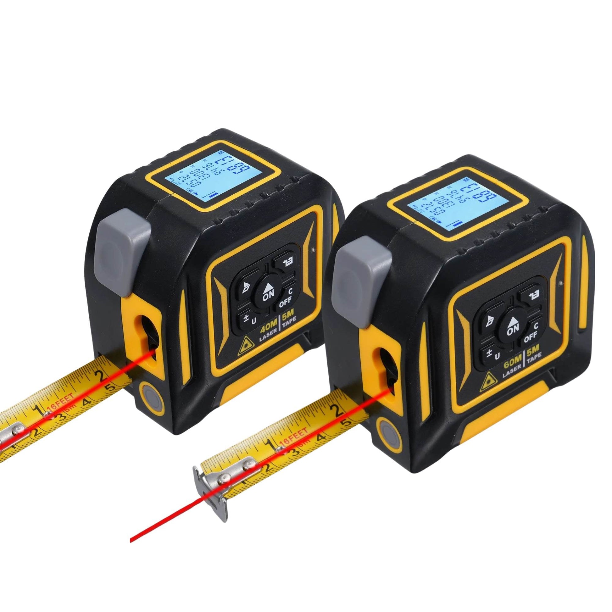 Tooleroo Digital Laser Tape Measure+ 5m Steel Tape – 3-in-1 Cross Marking-0