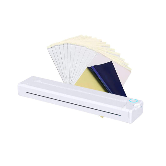 Tooleroo Portable A4 Thermal Printer White + Tattoo Stencil Paper Kit - Wireless-0