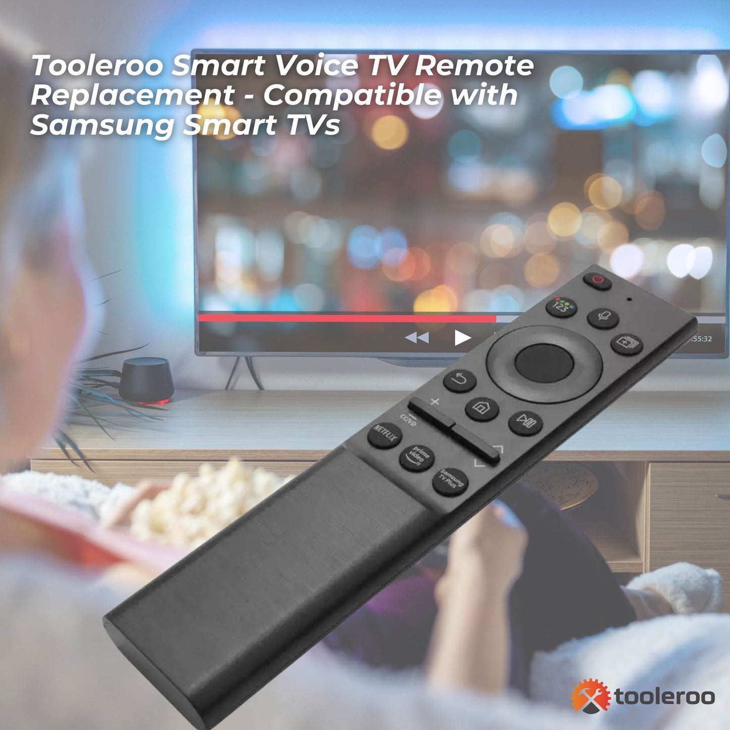 Tooleroo Smart TV Remote Control - Replacement For Samsung Voice BN59-01357F-1