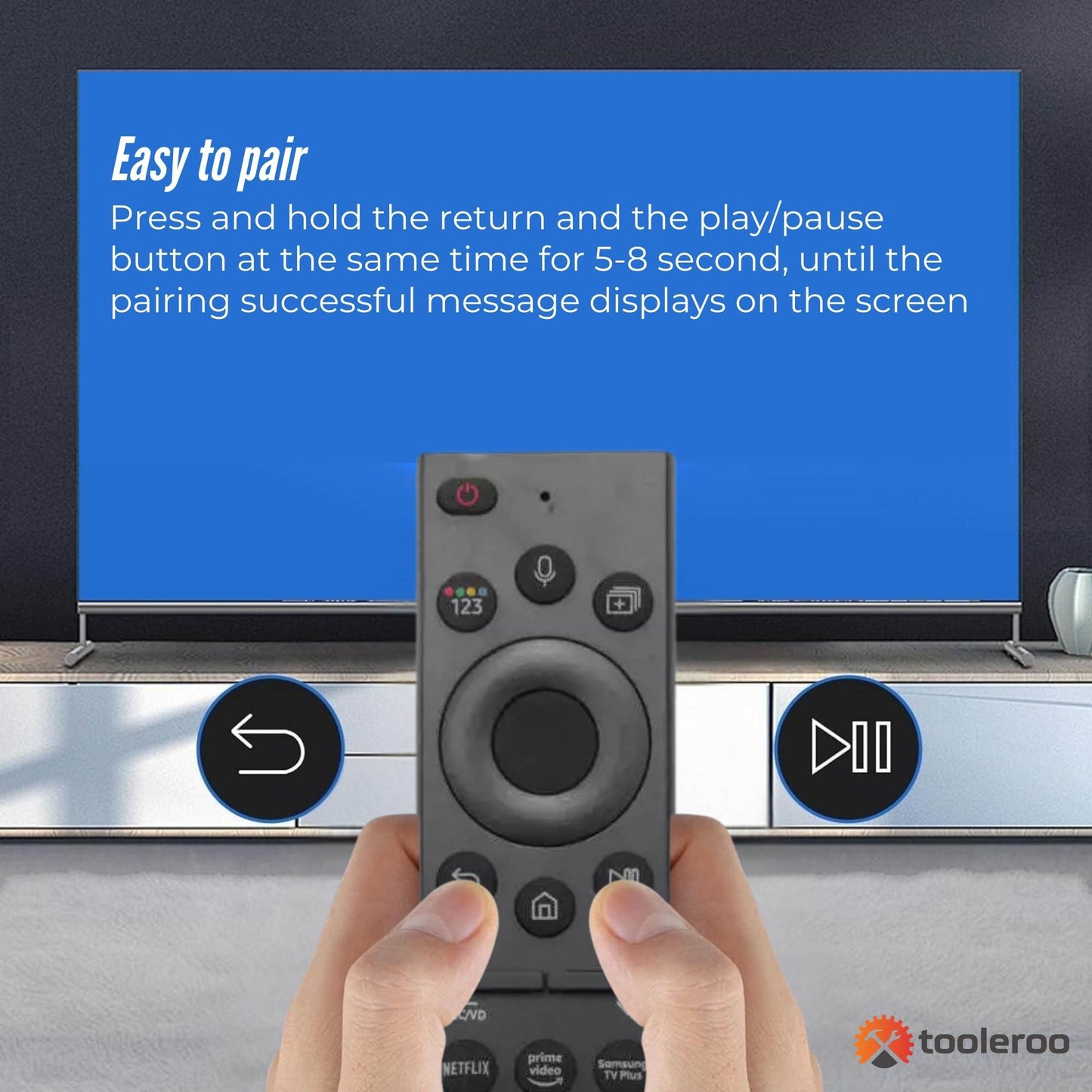 Tooleroo Smart TV Remote Control - Replacement For Samsung Voice BN59-01357F-4