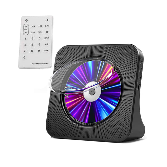 Tooleroo USB Rechargeable Desktop CD Player Speaker – Bluetooth Portable Black-0