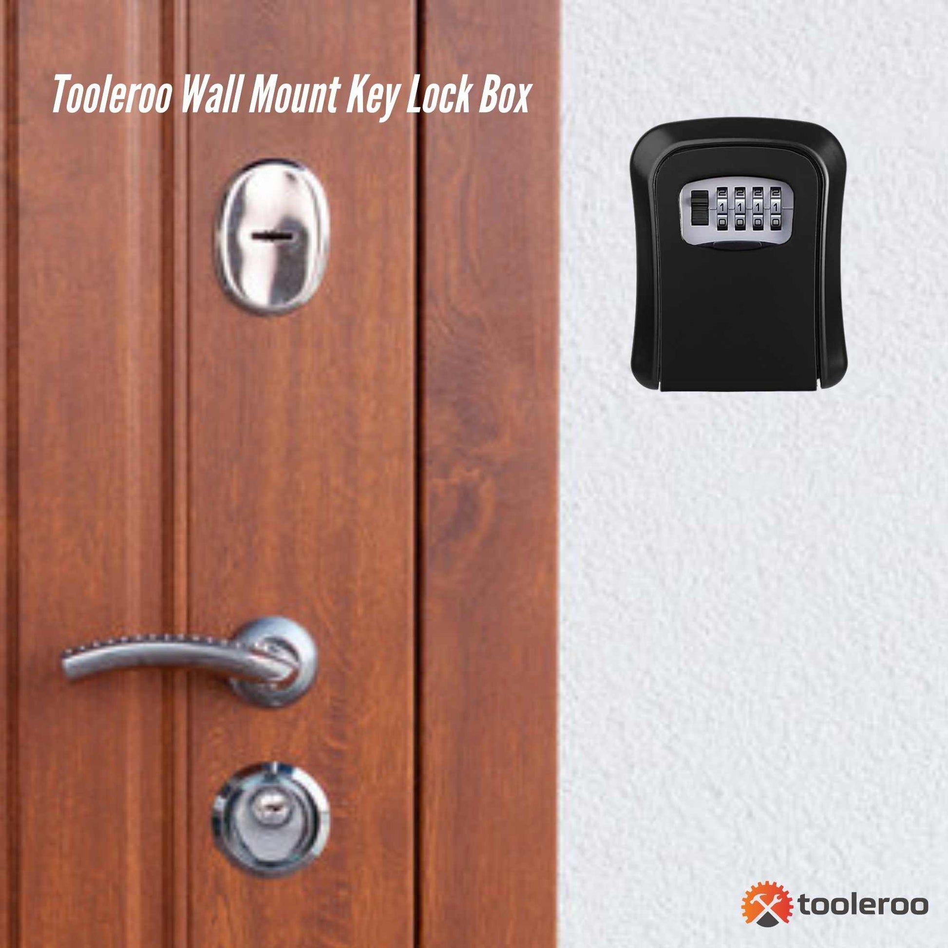 Tooleroo Wall Mount Key Lock Box – 4-Digit Safe Weatherproof Secure Storage-2