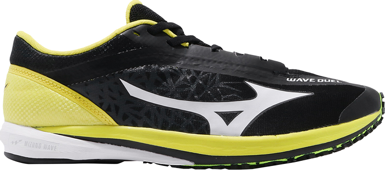 Mizuno Mens Wave Duel Sneakers Runners Athletic Running Shoes - Black/Yellow-1