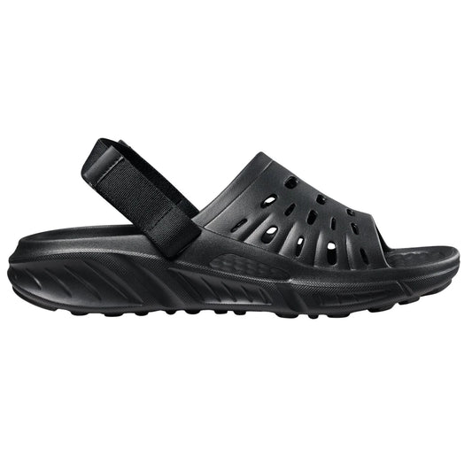 Joybees Adults Trekking Slide Lightweight Adjustable Strap Waterproof Comfort Sandal in Solid Coal