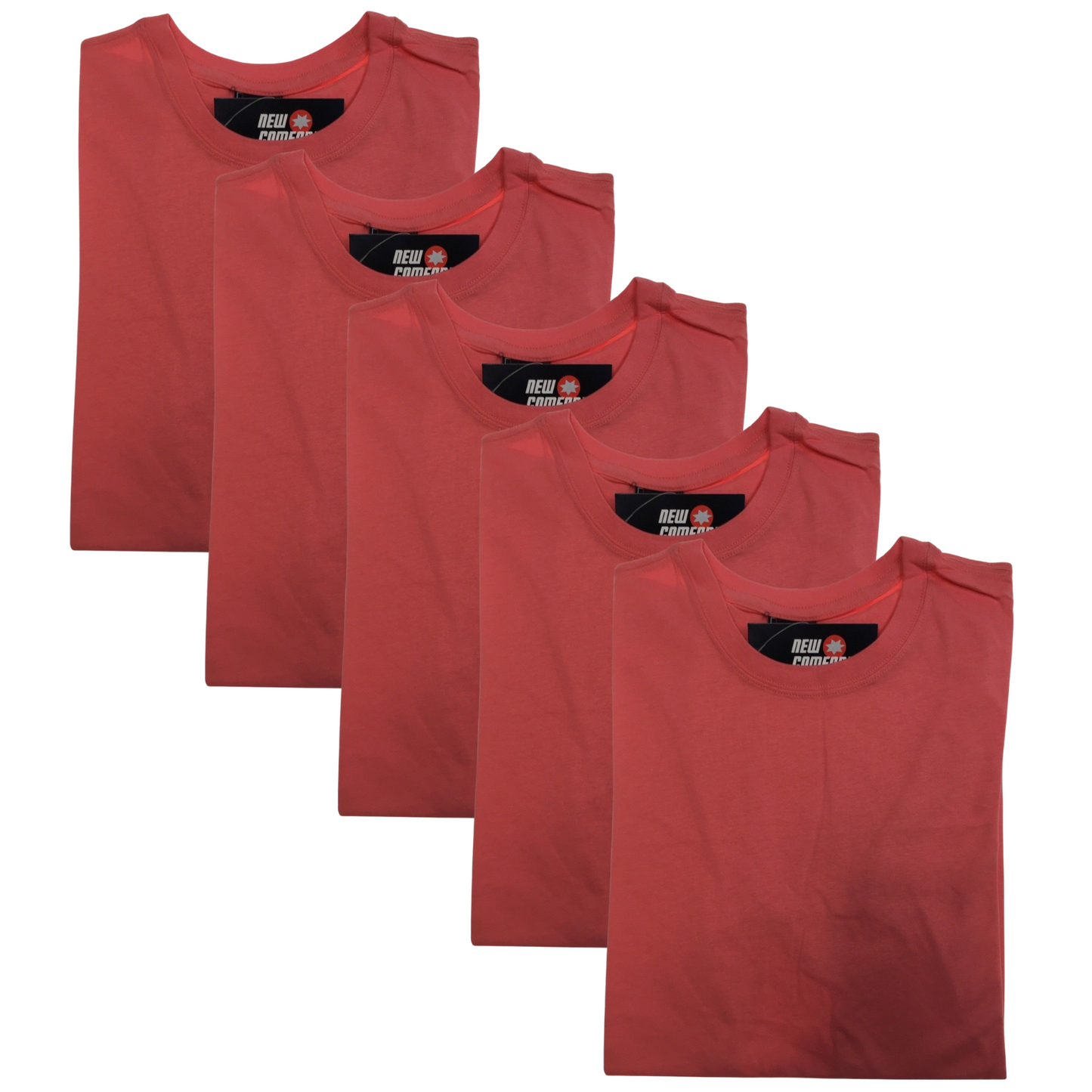 5x Plain T Shirt 100% COTTON Basic Blank Tee Mens Ladies Casual BULK Adults-10