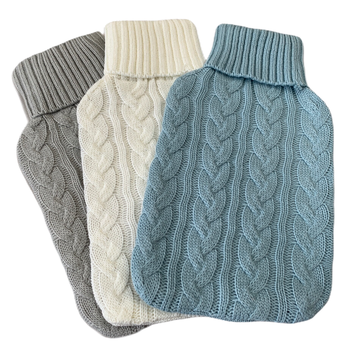 HOT WATER BOTTLE KNITTED COVER ONLY Winter Warm Soft Bag Relaxing Warm - Assorted-0