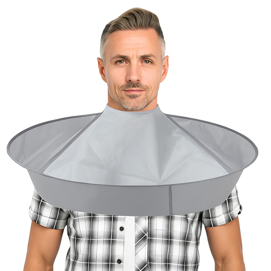 Facial Hair Cut & Beard Shave Apron Cape Shaving Bib Whisker Trimming Catcher-0
