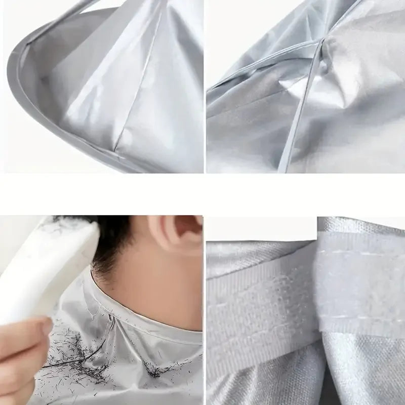 Facial Hair Cut & Beard Shave Apron Cape Shaving Bib Whisker Trimming Catcher-3