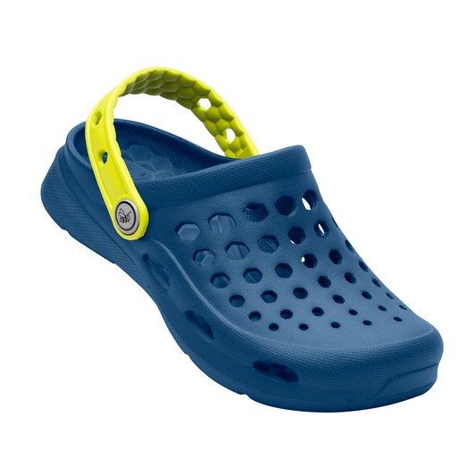 Joybees Kids Active Clogs Sandals Thongs Shoes in Navy/Citrus