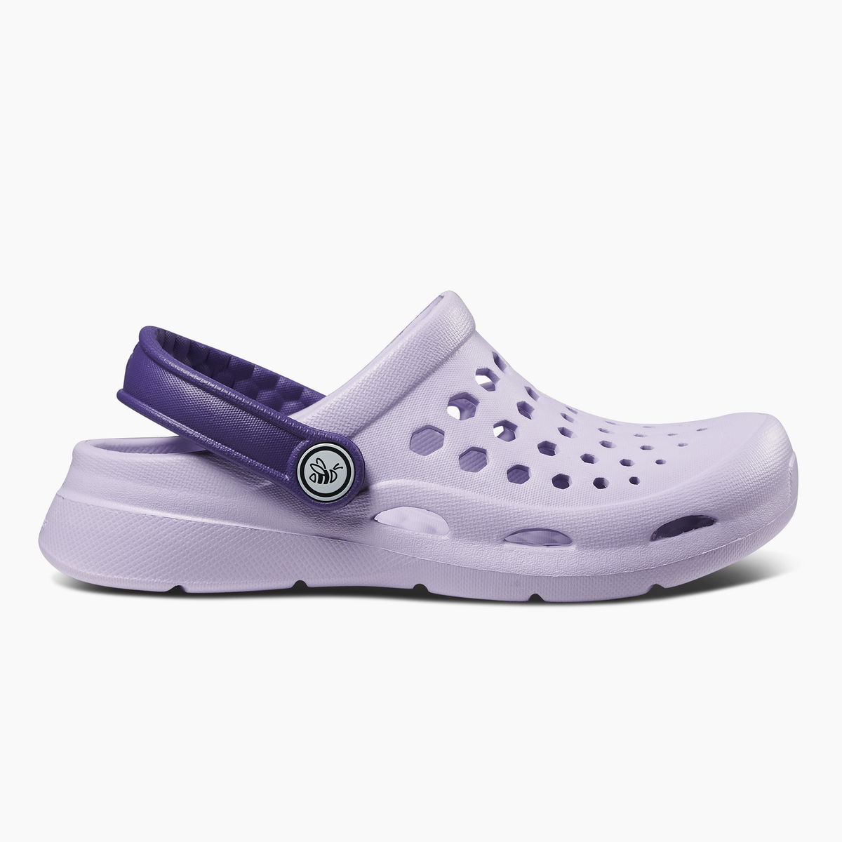 Joybees Kids Active Clogs Thongs Sandals Shoes in Solid Pastel Lilac/Enchantment