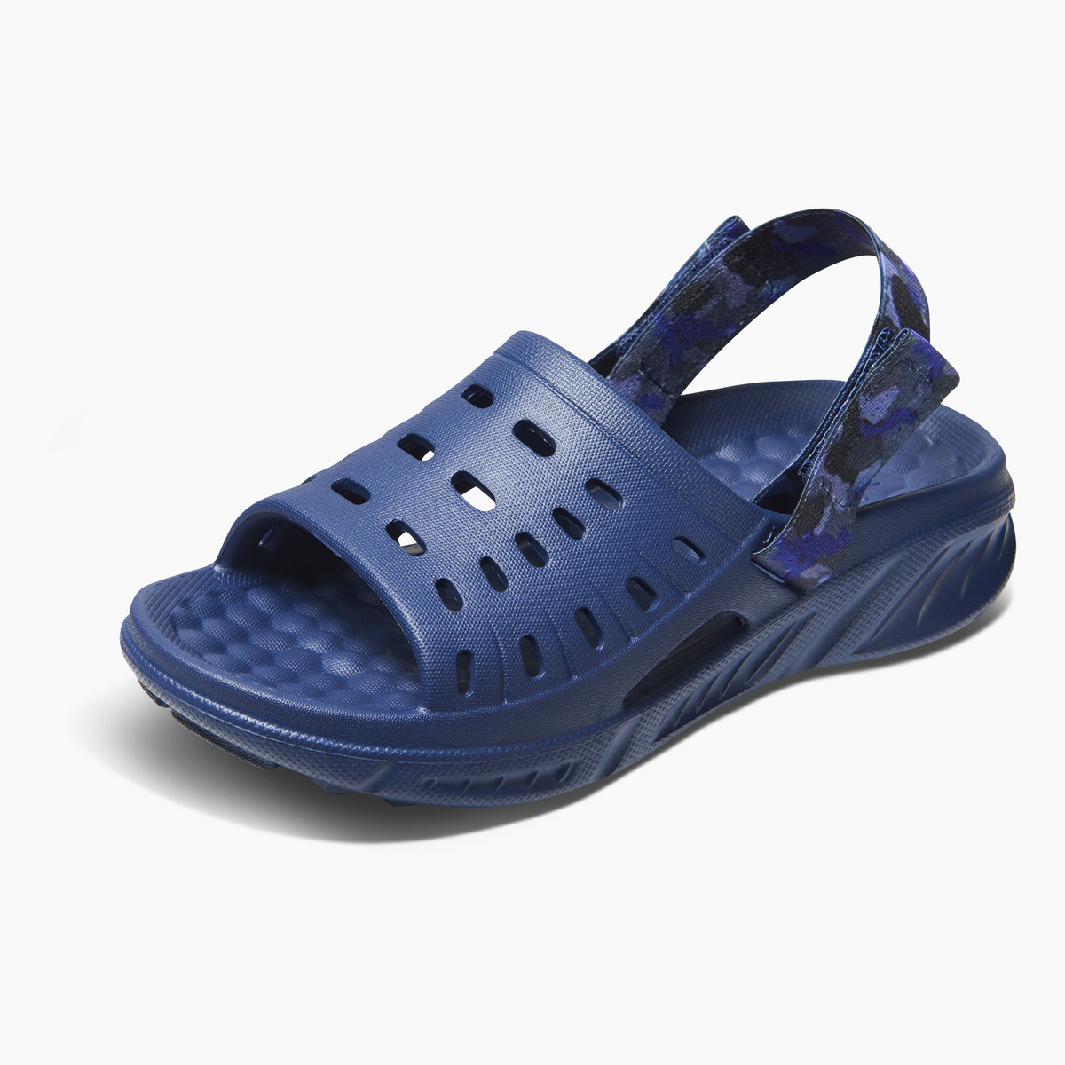 Joybees Kids Trekking Slides Clogs Sandals in Solid Twilight Blue