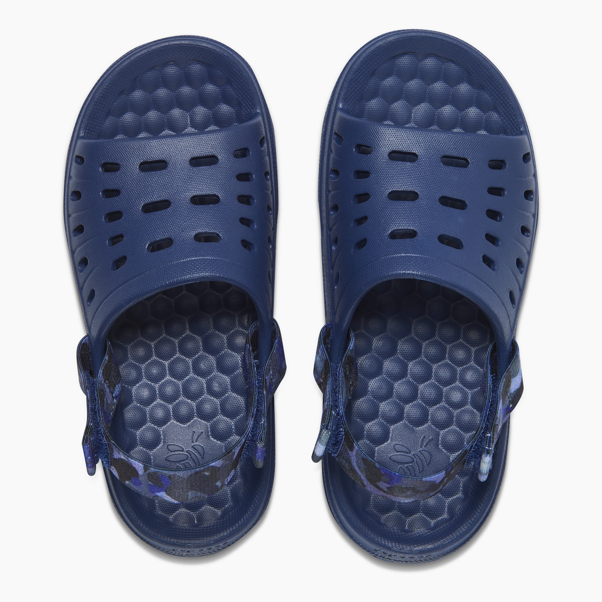 Joybees Kids Trekking Slides Clogs Sandals in Solid Twilight Blue