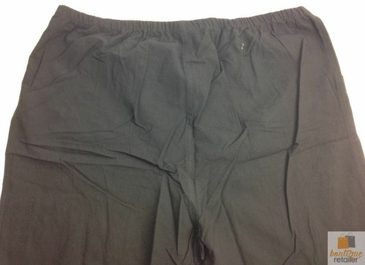 Womens PLUS SIZE 3/4 Shorts Capri 100% COTTON Elastic Trousers-10
