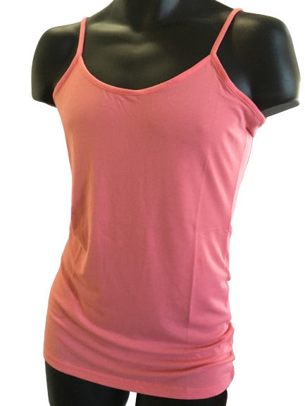 CAMISOLE TOP Long Cami Top Womens Singlet Summer Casual Wear Basic Tank Shirt-38