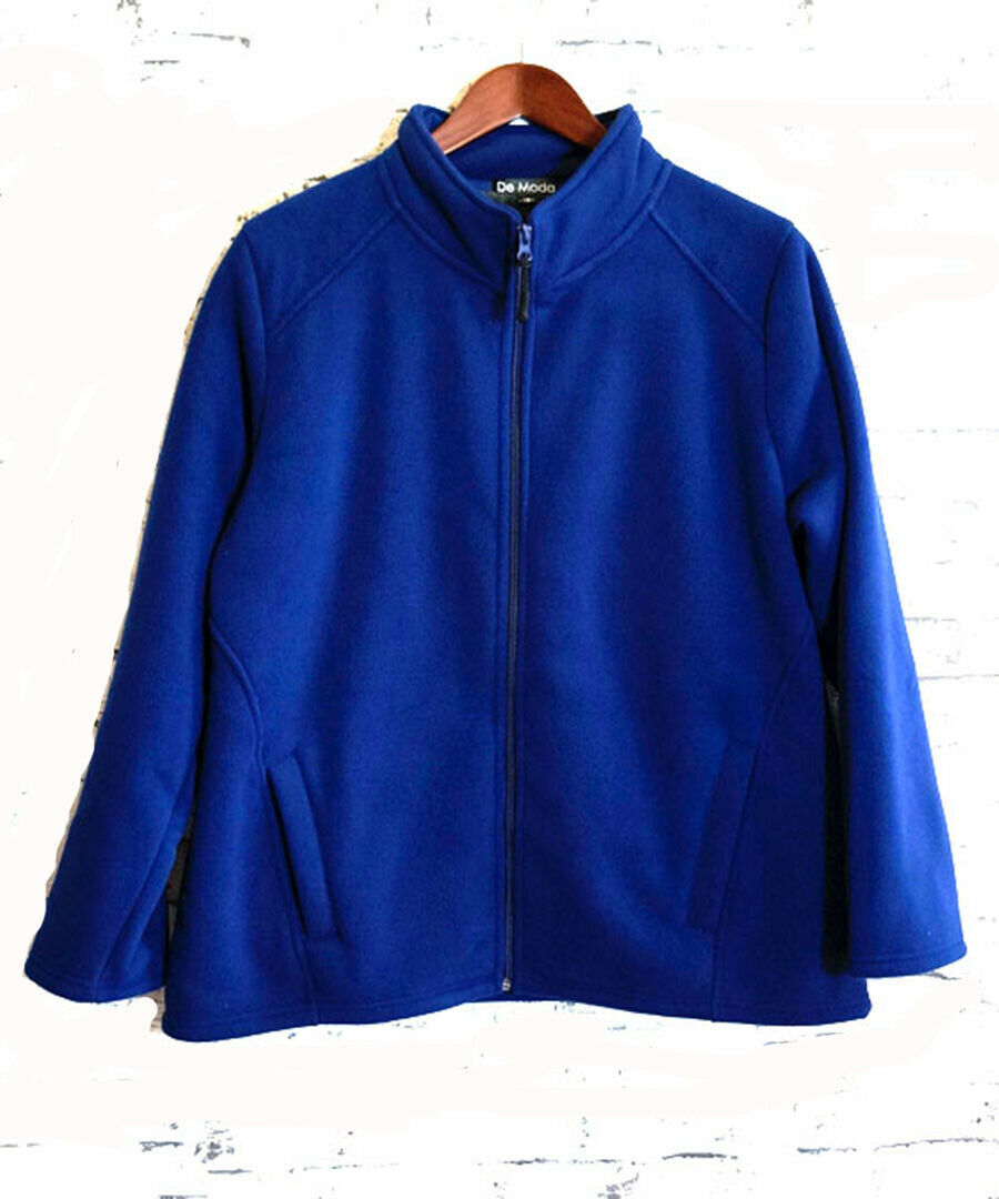 Womens Plus Size Sherpa Fur Lined Zip Jacket Polar Fleece Warm Winter Thermal-5