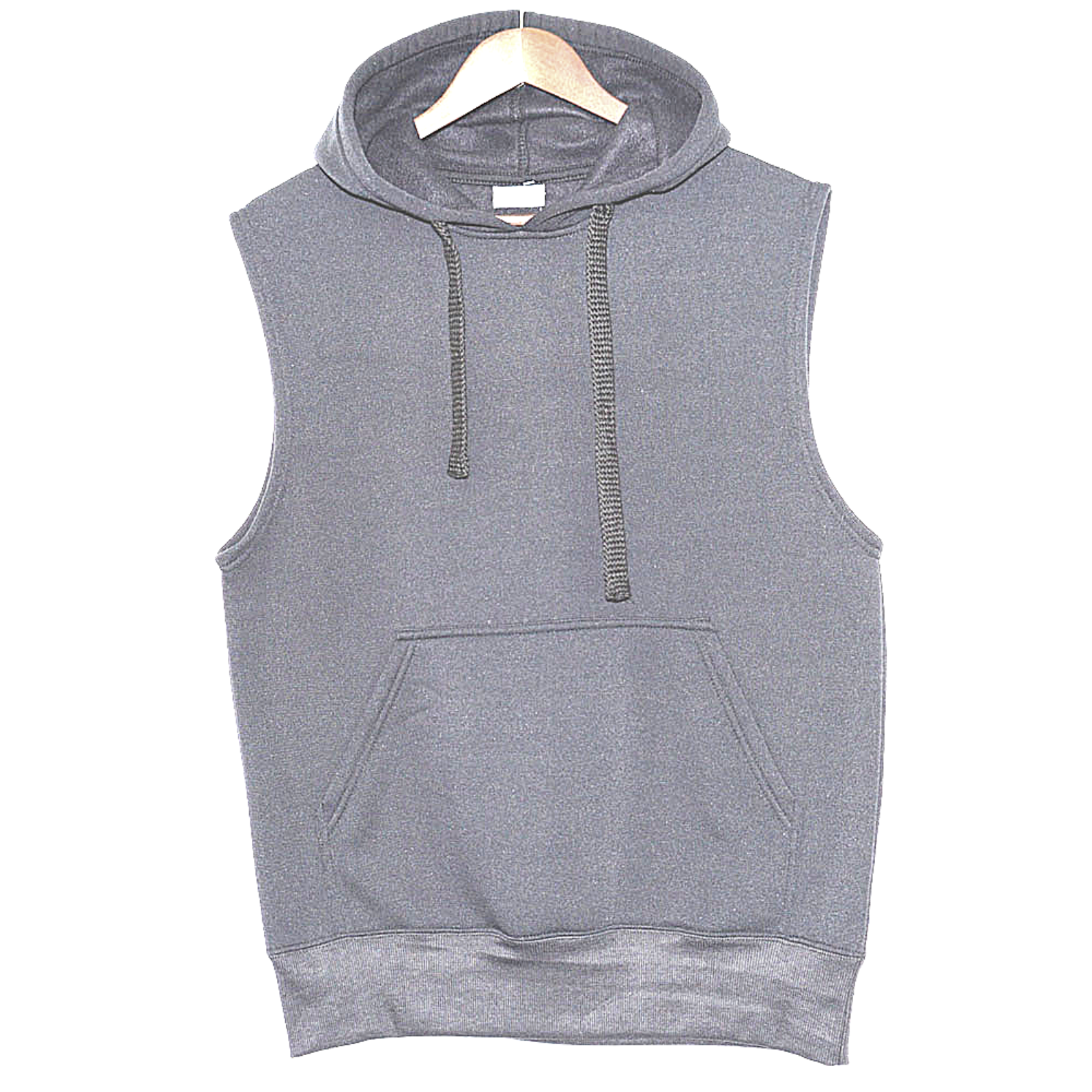Mens Plain Sleeveless HOODIE Sports Jumper Gym Muscle Top Tank Fleece Warm Vest-7