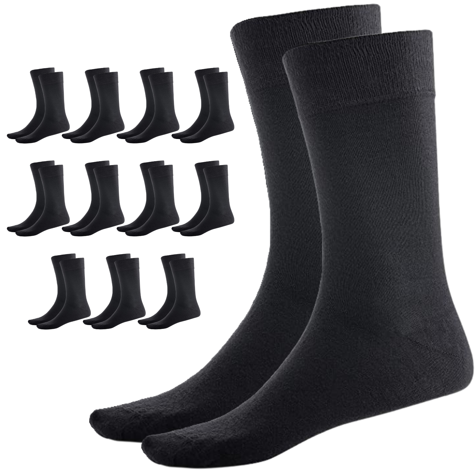 12 Pairs BAMBOO SOCKS Crew Natural Eco Healthy Enviro Unisex Business Work BULK-2