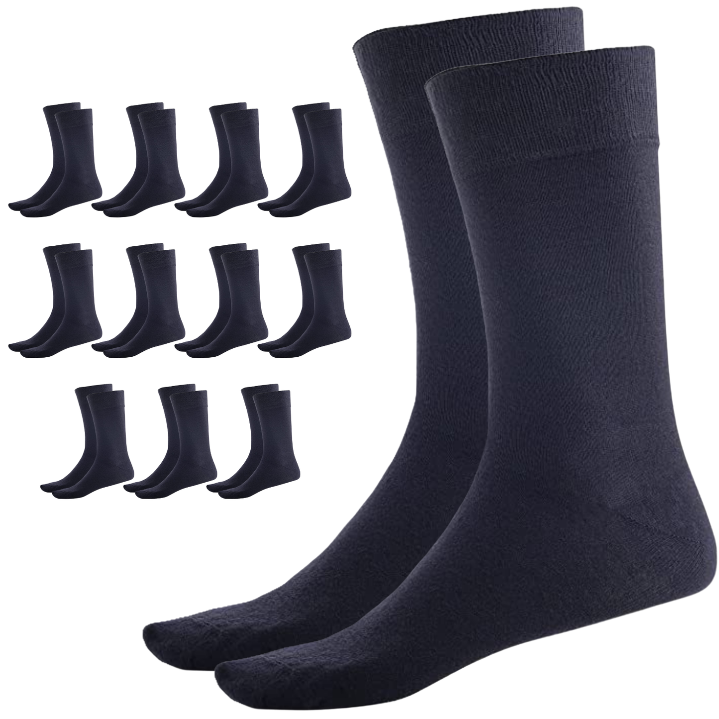 12 Pairs BAMBOO SOCKS Crew Natural Eco Healthy Enviro Unisex Business Work BULK-10