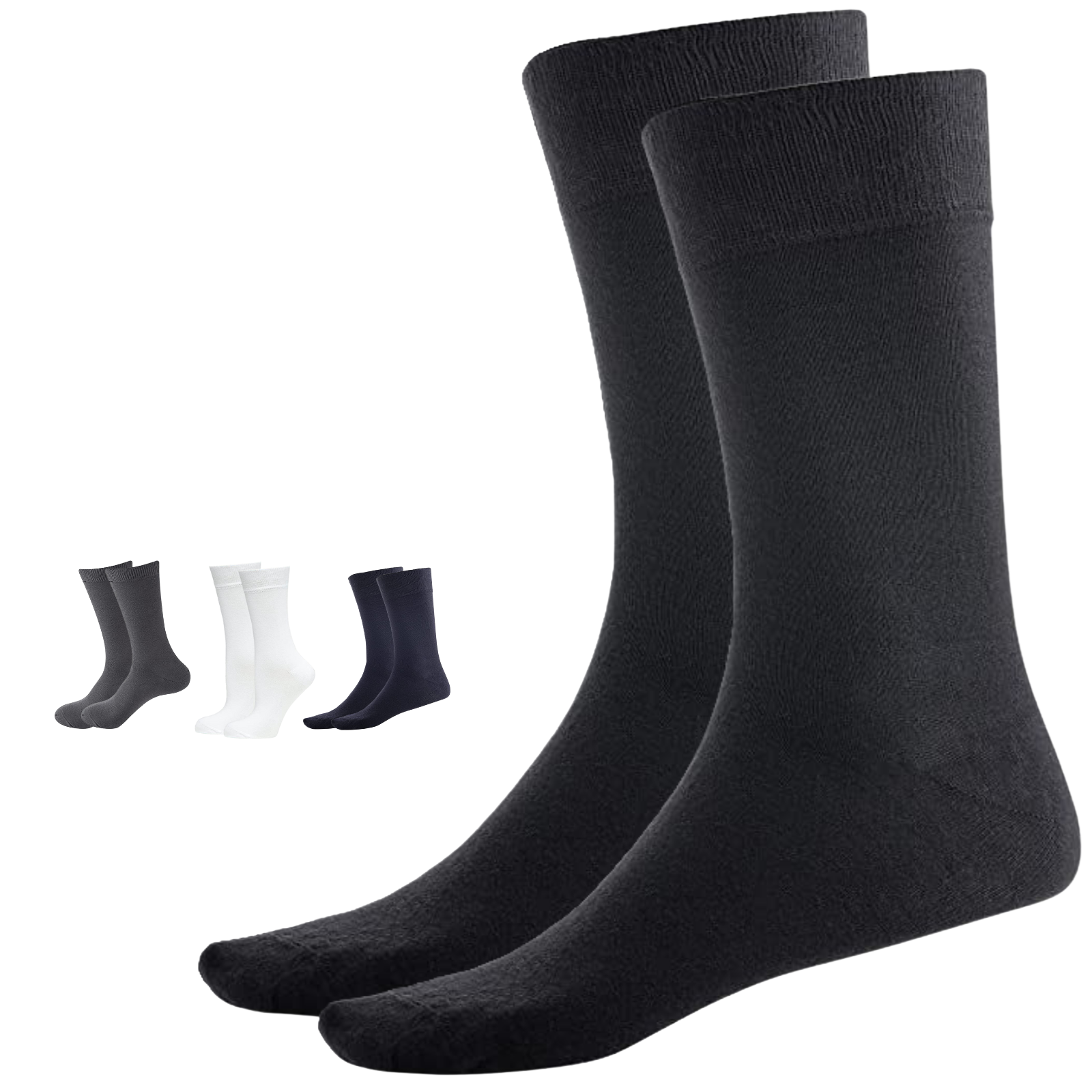 BAMBOO SOCKS Crew Natural Eco Healthy Enviro Unisex Work Anti-Bacterial Business-0