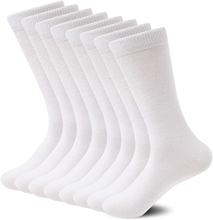 6 Pairs BAMBOO SOCKS Crew Natural Eco Healthy Enviro Unisex Work Business BULK-6