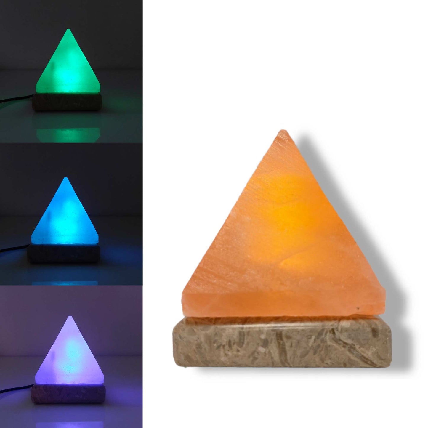 USB Colour Changing Salt Himalayan Lamp - Carved Shape Pink Rock LED Light-8