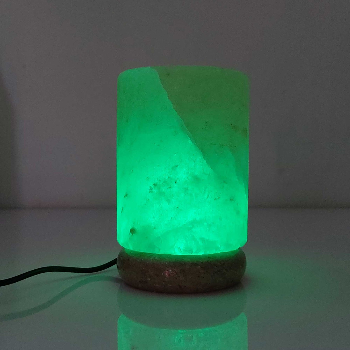 USB Colour Changing Salt Himalayan Lamp - Cylinder Shape Pink Rock LED Light-3