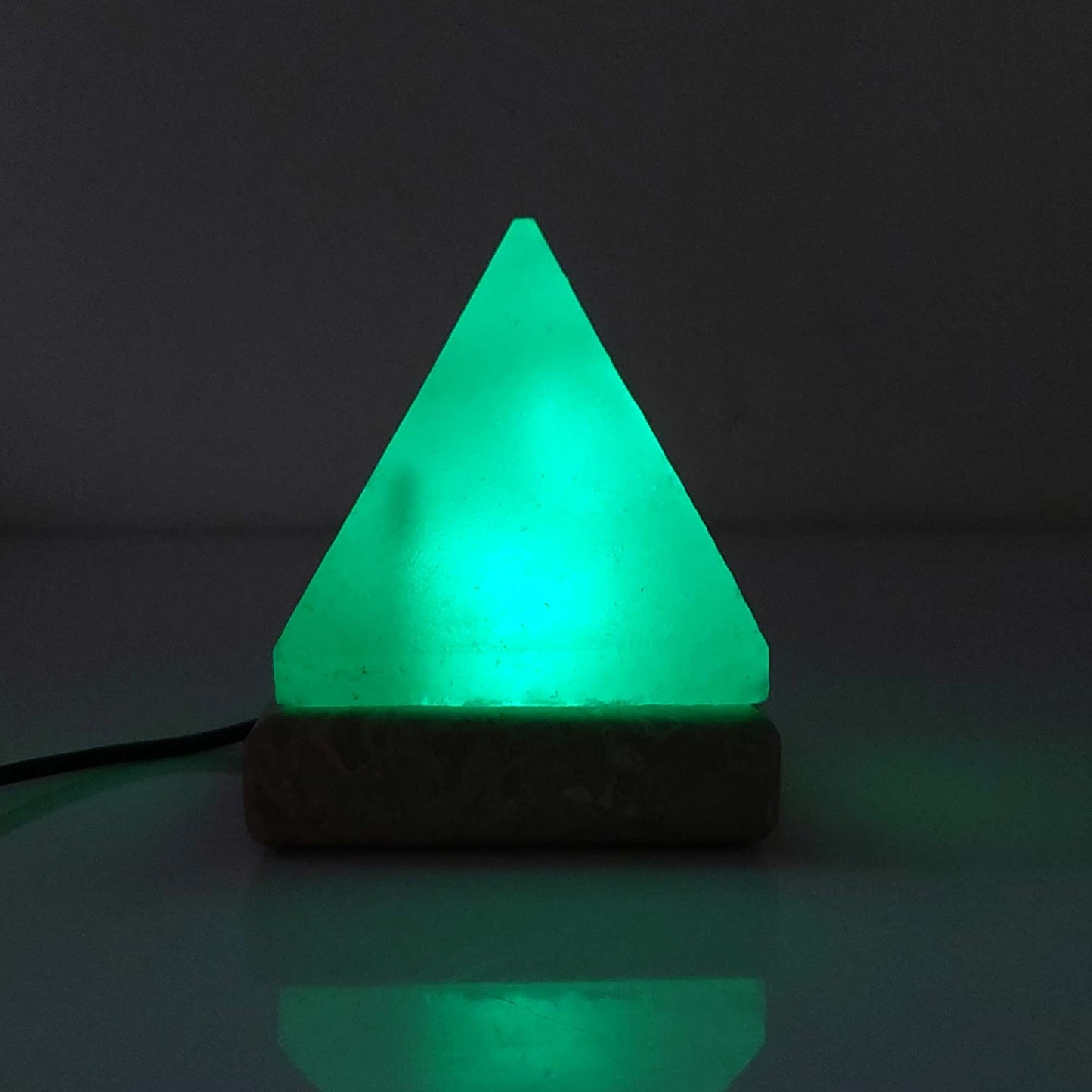 USB Colour Changing Salt Himalayan Lamp - Pyramid Shape Pink Rock LED Light-2