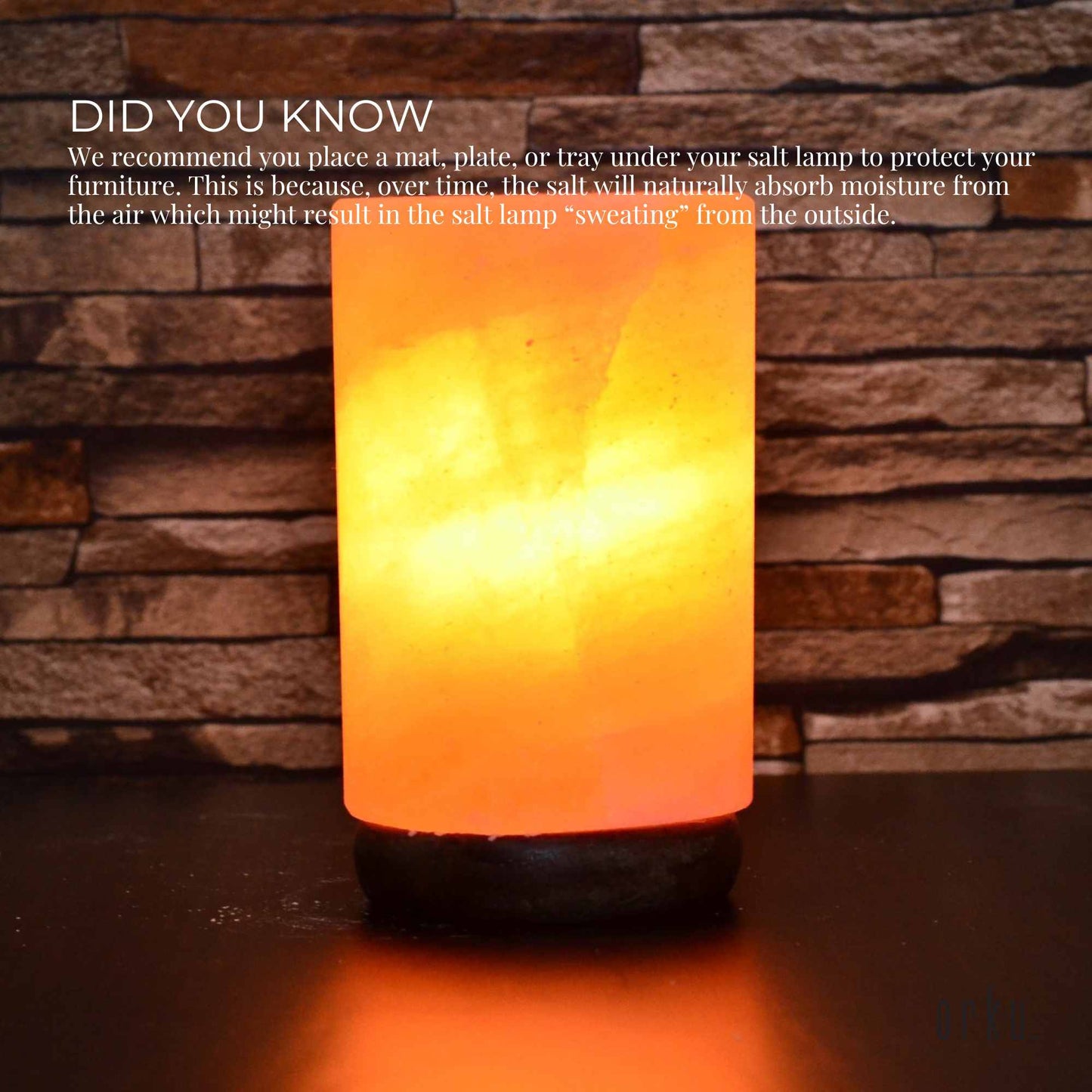 USB Himalayan Salt Lamp - Cylinder Carved Shape Pink Crystal Rock LED Light-4