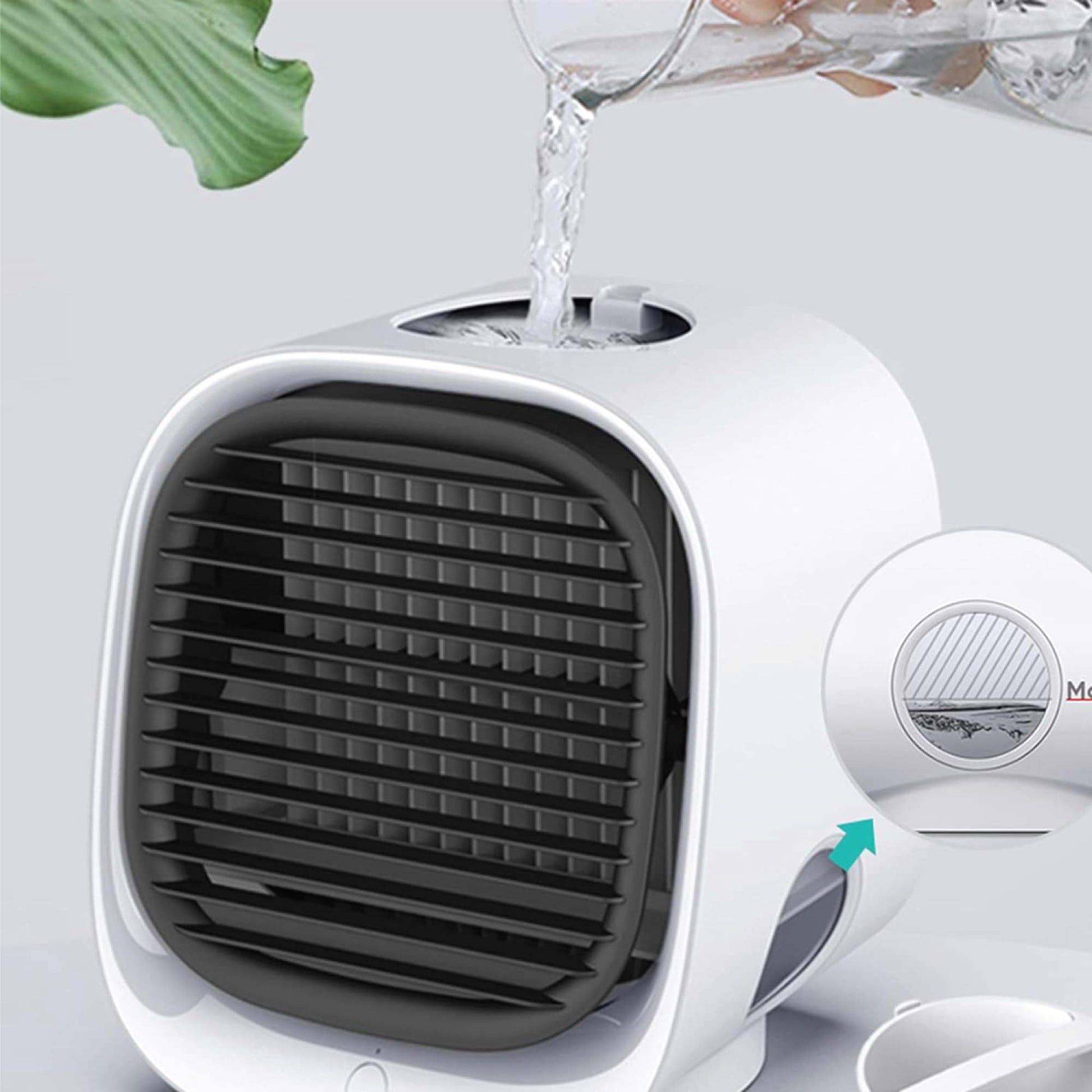 USB Mini Air Purifier - Portable Desktop Air Conditioner Cooling Fan With Water-3