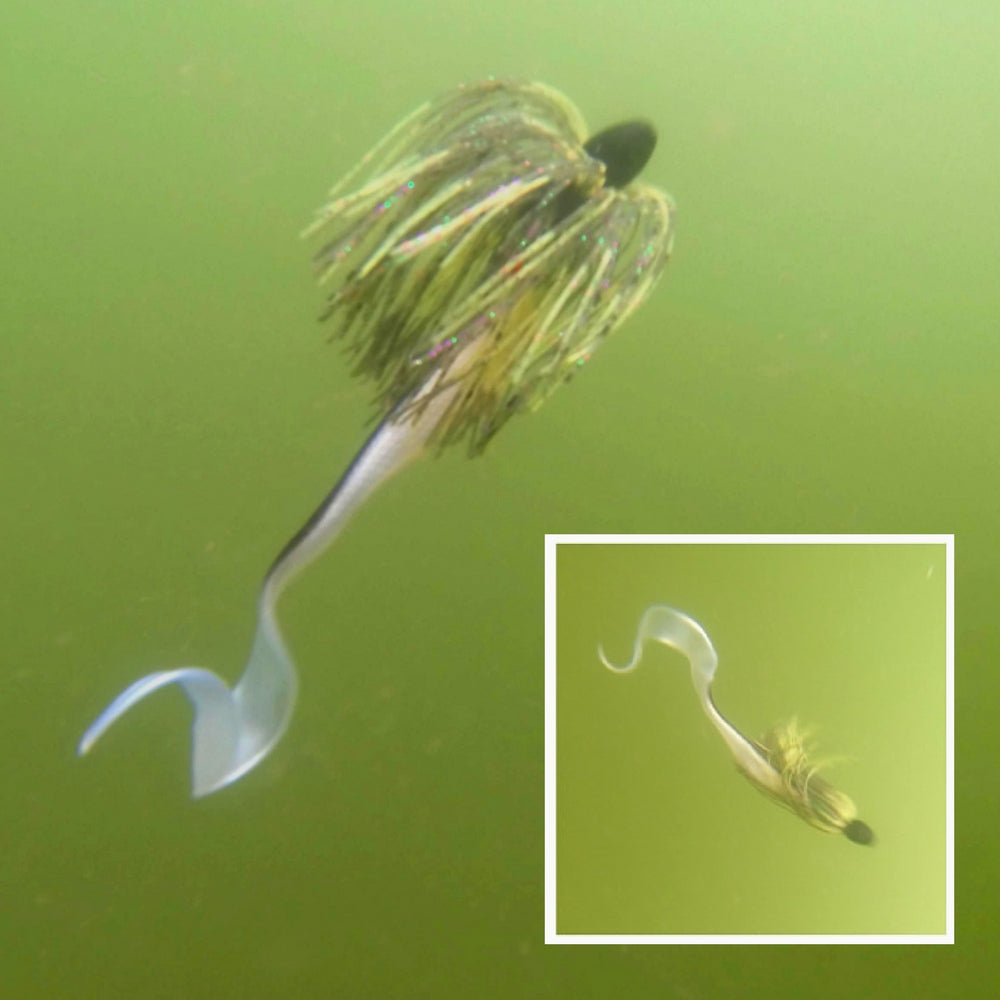 Vike 3/4 oz Skirted Microjig in Green Pumpkin-2