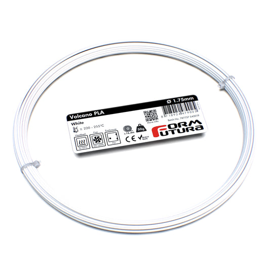 PLA 3D Filament Volcano PLA 1.75mm 50 gram White