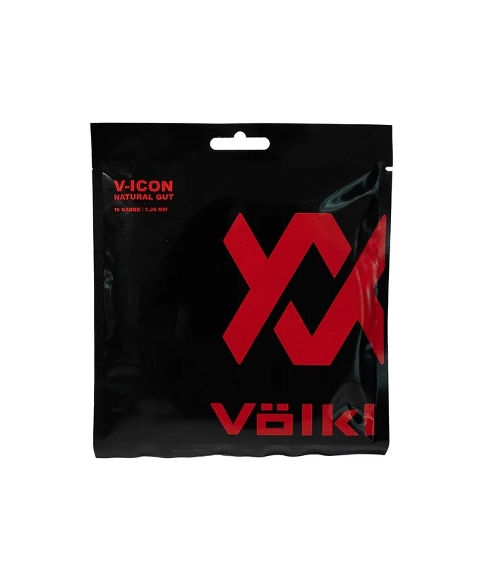 Volkl V-Icon Natural Gut Tennis Racquet Strings 16/1.30 (12 Metre Full Set) in Yellow
