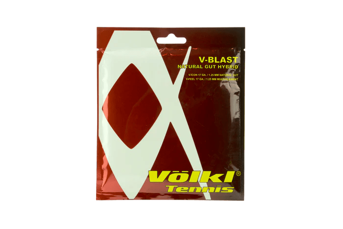 Volkl V-Blast 17g Hybrid Tennis String Set (Yellow/Black Silver)